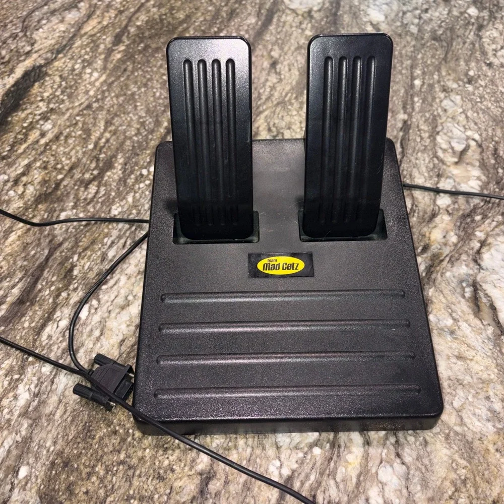 Vintage Racing Gaming Pedals Retro Video Game Accessories Black Mad Catz